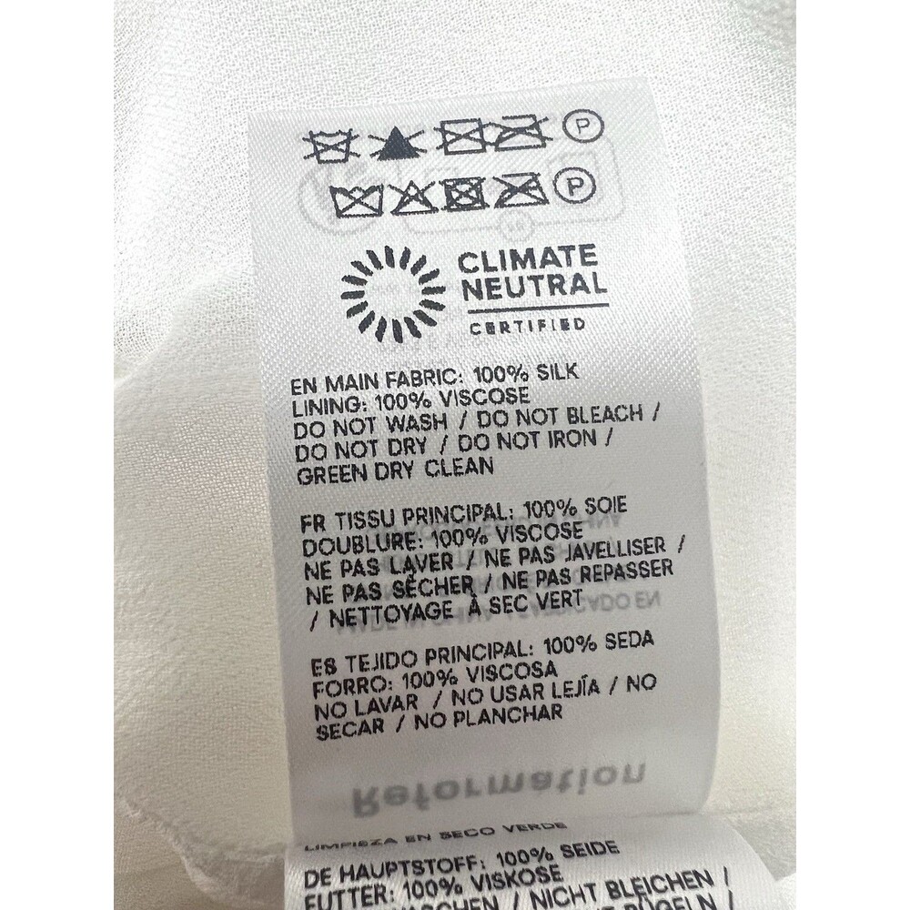 Reformation Liz Silk Dress Ivory White Wedding Bridal Gown Maxi Size 8 NEW - Picture 13 of 14